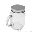 Jar maçon en verre personnalisé en gros avec couvercle de paille